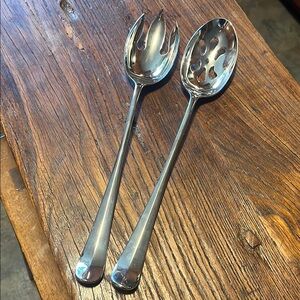 Silver-plated Salad Fork and Spoon Set